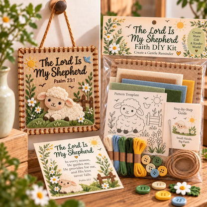 ⏳ Last Day 49% OFF – ✝️ Beginner-Friendly Psalms Fabric Weaving DIY Kit | 6 Scripture Designs with Felt, Thread, Pattern & Step-by-Step Guide 💕