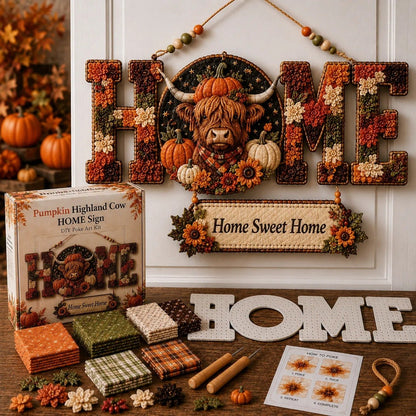 🔥49% Off Last Day - 🎄 ✨ DIY Fabric Poke Art HOME Sign Kit 🏡