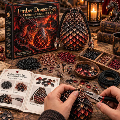 🔥Last Day 49% OFF - 🐉 Dragon Egg Chainmail Pouch DIY Kit