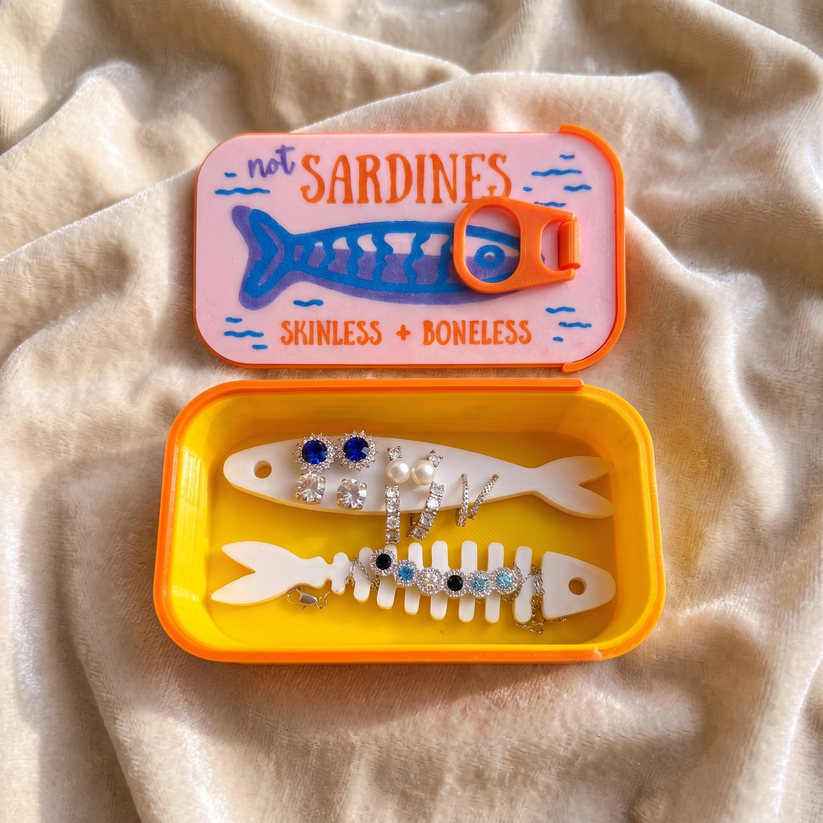 🐟Sardine Tin Travel Jewelry Case