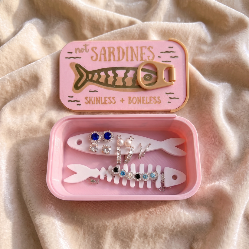 🐟Sardine Tin Travel Jewelry Case