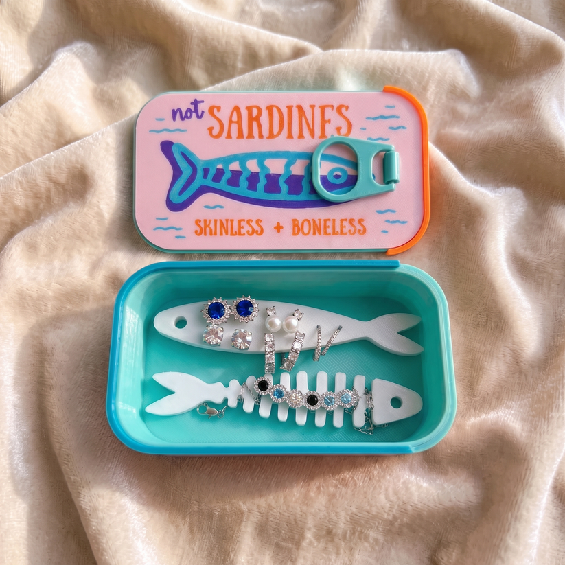 🐟Sardine Tin Travel Jewelry Case