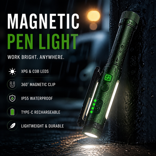 🔦Multifunctional Pen-Shaped Strong Magnetic Work Light