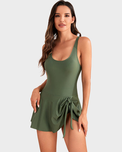 👙Last Day Special Price ￡22.99!!💃Women's One Piece Tummy Control Tie Knot Swimsuit