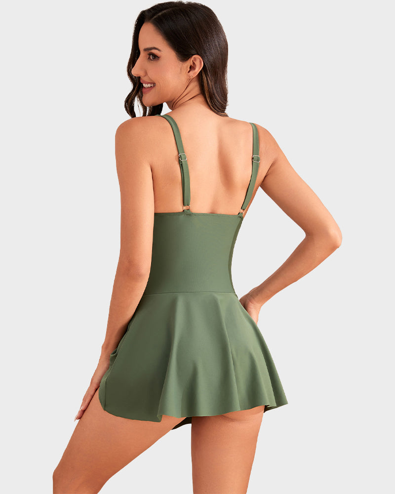 👙Last Day Special Price ￡22.99!!💃Women's One Piece Tummy Control Tie Knot Swimsuit