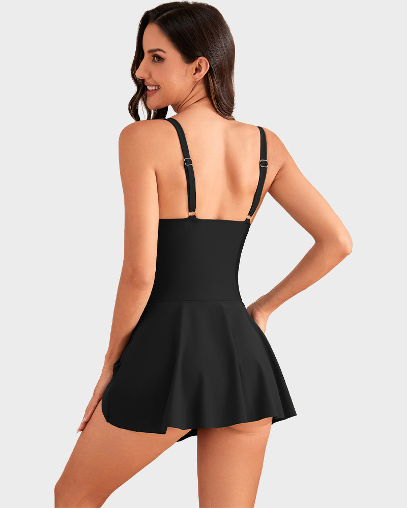 👙Last Day Special Price ￡22.99!!💃Women's One Piece Tummy Control Tie Knot Swimsuit