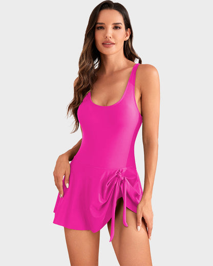 👙Last Day Special Price ￡22.99!!💃Women's One Piece Tummy Control Tie Knot Swimsuit