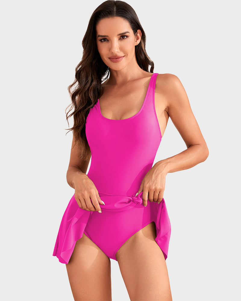 👙Last Day Special Price ￡22.99!!💃Women's One Piece Tummy Control Tie Knot Swimsuit