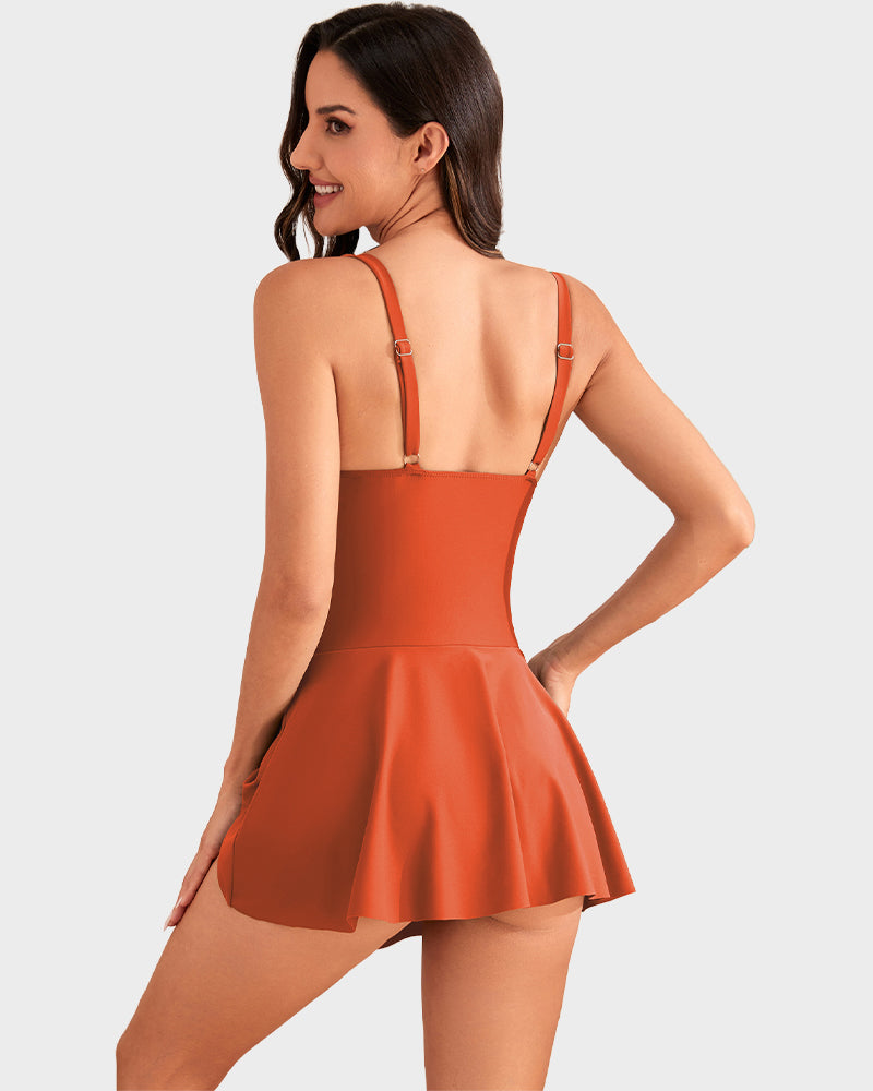👙Last Day Special Price ￡22.99!!💃Women's One Piece Tummy Control Tie Knot Swimsuit