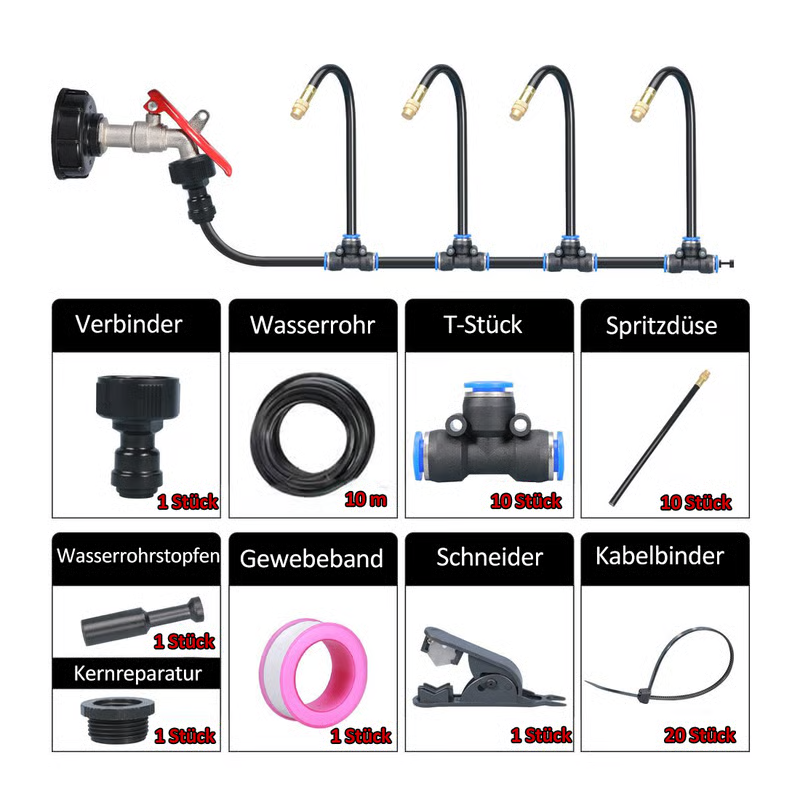 🌱Automatic 360° curved garden irrigation syste