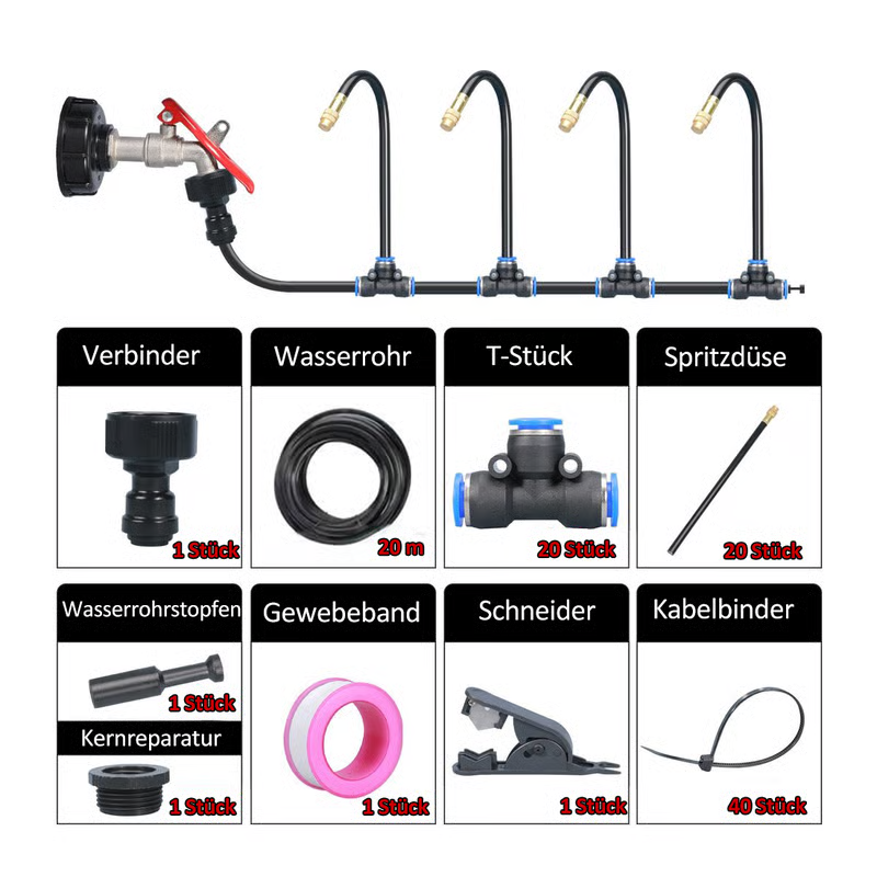 🌱Automatic 360° curved garden irrigation syste