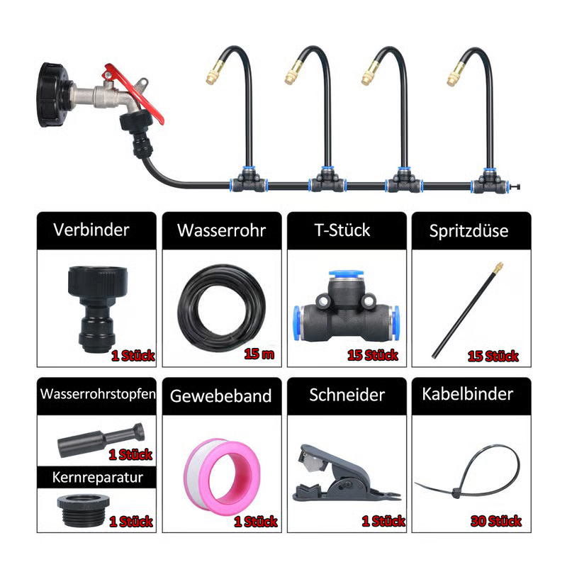 🌱Automatic 360° curved garden irrigation syste