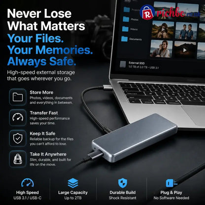 🔥 LAST DAY 48% OFF-Portable External SSD – Protect Your Photos Videos & Important Files