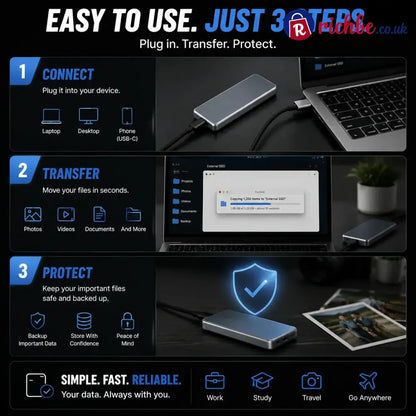 🔥 LAST DAY 48% OFF-Portable External SSD – Protect Your Photos Videos & Important Files