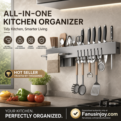 🍽Kitchen storage essentials 🔥50% limited discount！👨🏻‍🍳Clear messy countertops in one go！Multifunctional Kitchen Chopstick Cage & Knife Holder