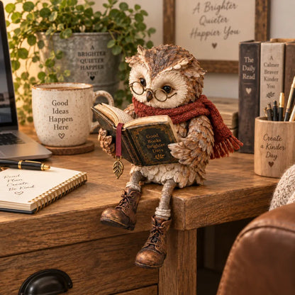 🦉 Lezende uil beeldje