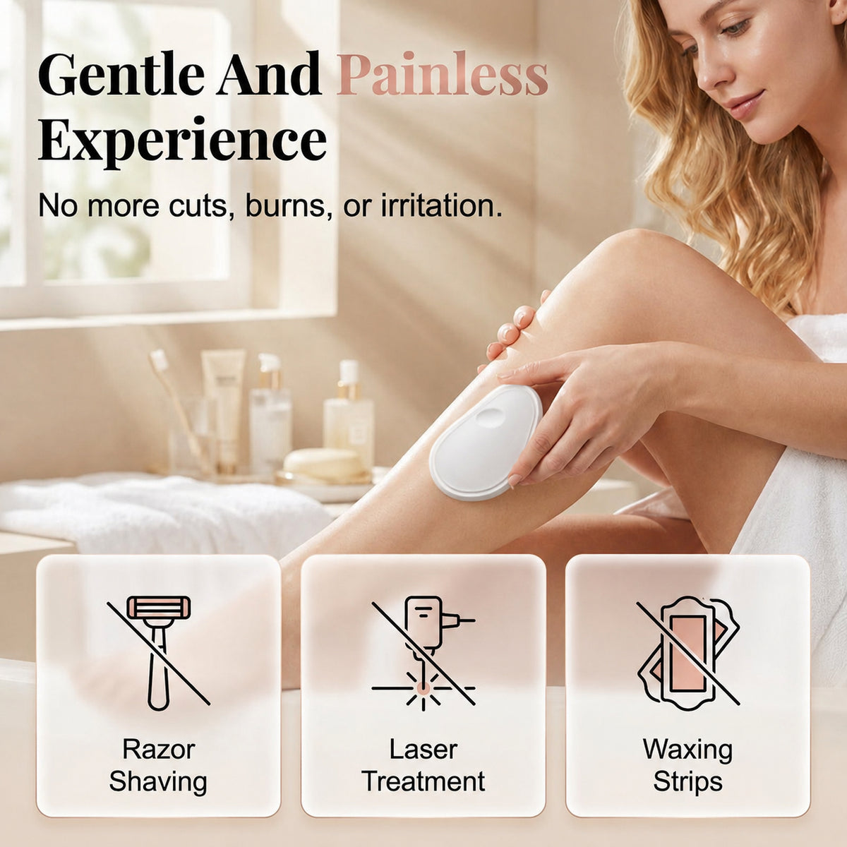🪞 Palm-Fit Hair Eraser for Quick At-Home Grooming