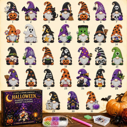 🎃31 days of halloween diamond painting surprises diy gnome advent calendar