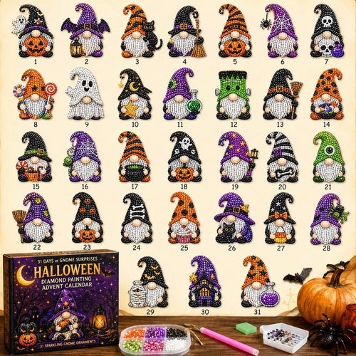 🎃31 days of halloween diamond painting surprises diy gnome advent calendar