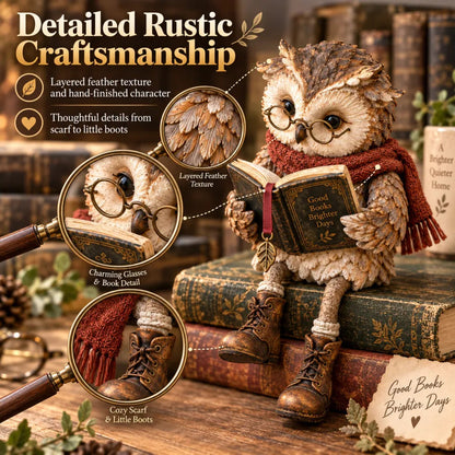 🦉 Lezende uil beeldje