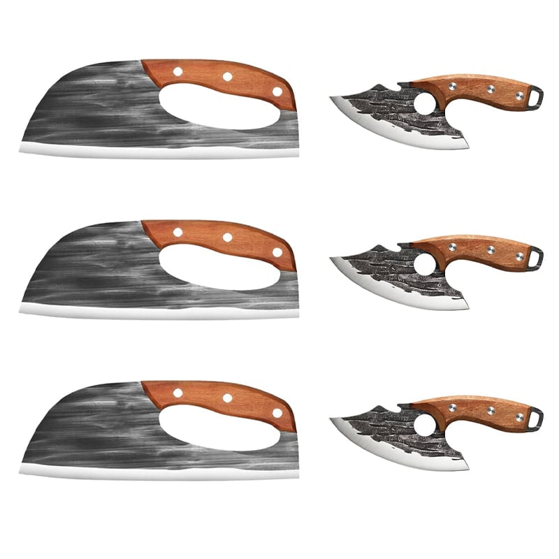 Hand-Forged Kitchen Knife Set