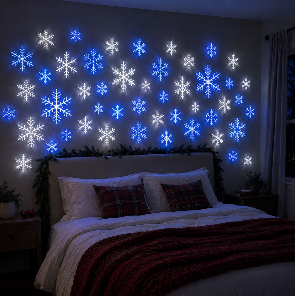 💡🎄LED Snowflake Wall Set
