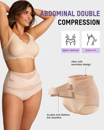 💖Last Day-Buy 1 Get 3 Packs💖Plus-Size High-Waist Cross Tummy Control Panties