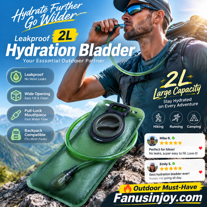 🔥40% Surprise Discount！🏕️Hydrate anytime, anywhere！💦2L Hydration Bladder with Quick-Release Tube