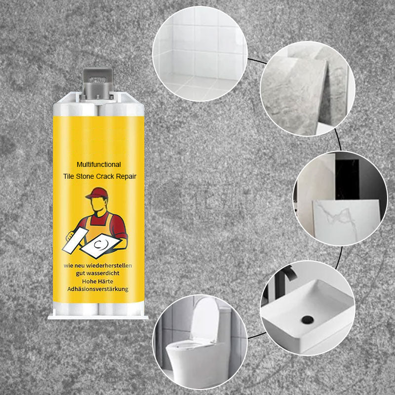 Tile & Stone Crack Repair Kit - Professional-Grade Filler for Sealing Gaps, Waterproof & Color-Matching Formula 🛠️💧
