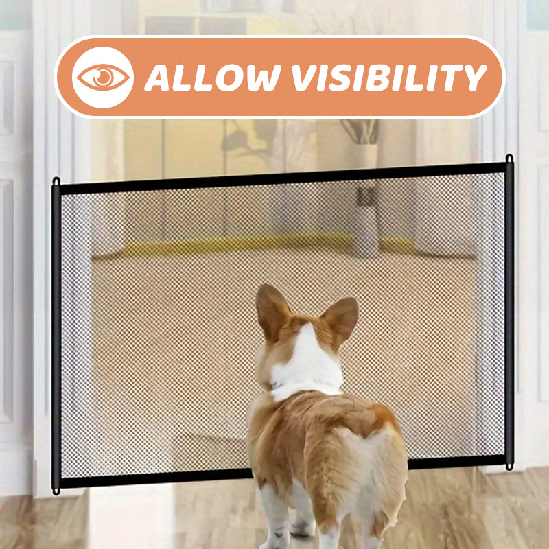 🎉 2026 SALE 50% OFF! 💞 Pet Mesh Gate for Stairs – Drill-Free, Foldable & Portable, Safe Barrier for Dogs & Cats 🐾