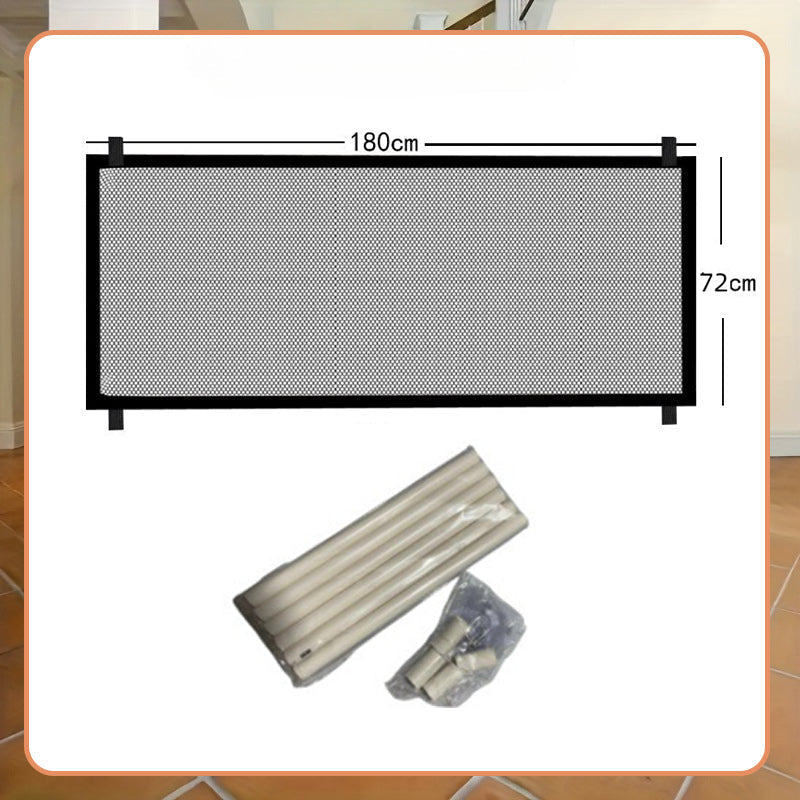🎉 2026 SALE 50% OFF! 💞 Pet Mesh Gate for Stairs – Drill-Free, Foldable & Portable, Safe Barrier for Dogs & Cats 🐾