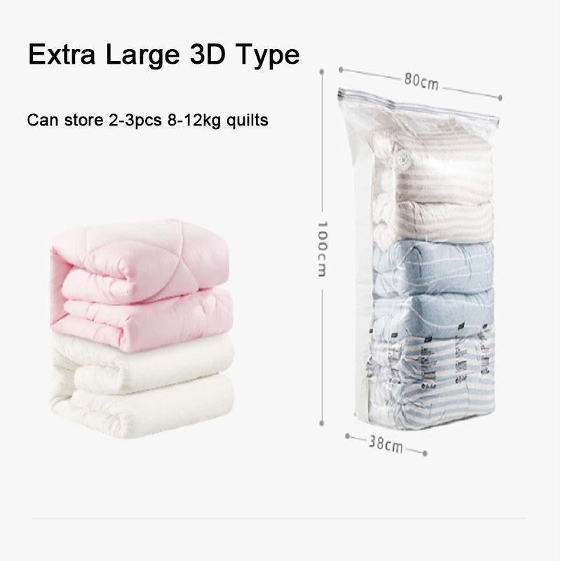 ⏳LAST DAY SALE ONLY !🏆🧳No‑Pump Vacuum Storage Bags – Press & seal, no pump needed. Saves 80% space, keeps clothes dry & dust‑free. Perfect for bulky bedding & off‑season gear. 🛏️🗄️