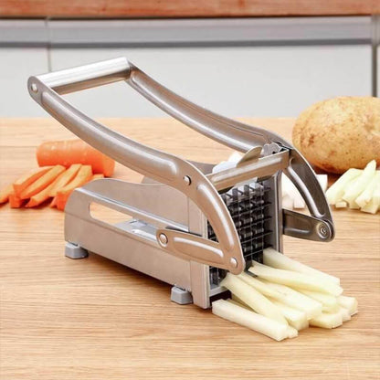 🥔 49% OFF! Stainless Steel Potato & Vegetable Slicer | Strong Suction Base | One-Hand Operation | Quick & Easy Food Prep 🥕