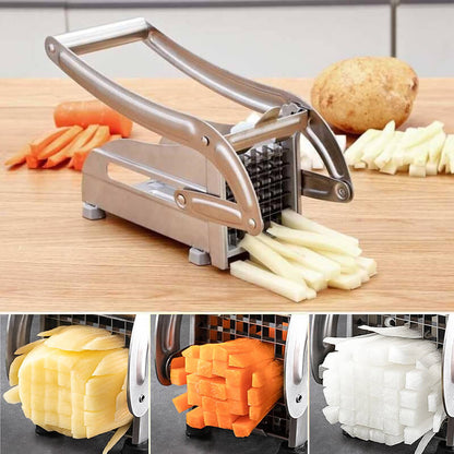 🥔 49% OFF! Stainless Steel Potato & Vegetable Slicer | Strong Suction Base | One-Hand Operation | Quick & Easy Food Prep 🥕