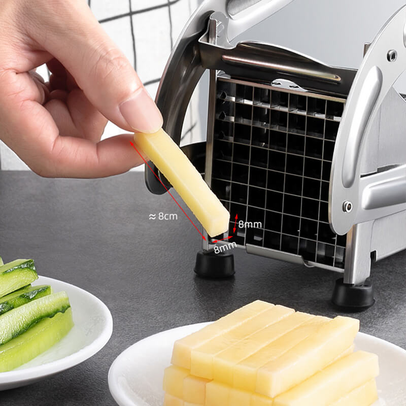 🥔 49% OFF! Stainless Steel Potato & Vegetable Slicer | Strong Suction Base | One-Hand Operation | Quick & Easy Food Prep 🥕