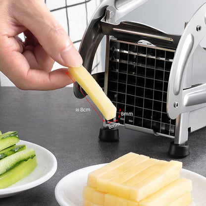 🥔 49% OFF! Stainless Steel Potato & Vegetable Slicer | Strong Suction Base | One-Hand Operation | Quick & Easy Food Prep 🥕