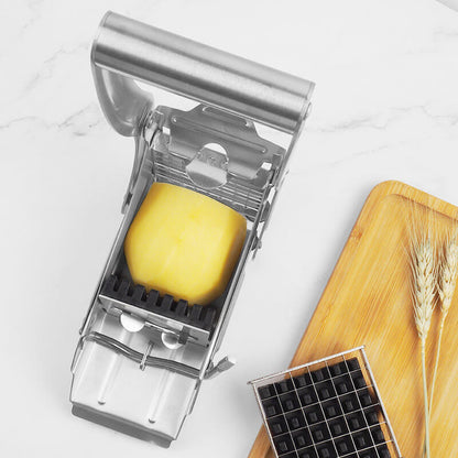 🥔 49% OFF! Stainless Steel Potato & Vegetable Slicer | Strong Suction Base | One-Hand Operation | Quick & Easy Food Prep 🥕