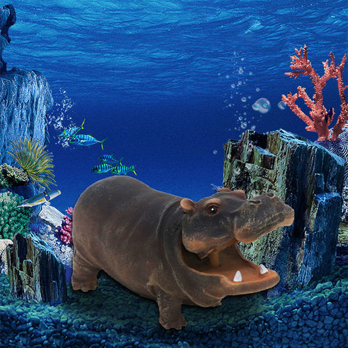 📢📢50% OFF !!⏰Fish Tank Hippo Bubble Decoration