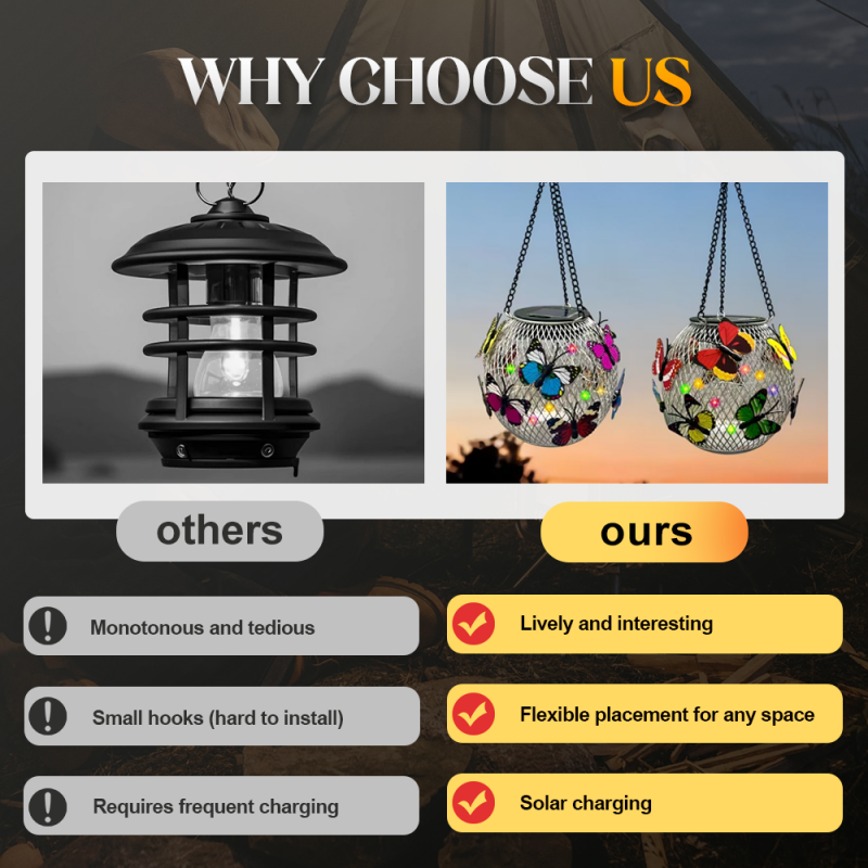 🎁2026 New Arrivals 50% OFF💥Solar Pendant Lamp Art Of Iron