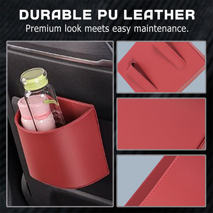 🥳2026 HOT SALE🥳💞50K+ SOLD!🚗🧺 49% OFF! Leather Car Door Cup Holder – Wide‑mouth opening, easy reach for drinks & phone. Clip‑on secure fit. PU leather, tough & stylish. 🛡️✨