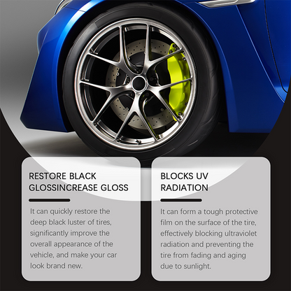 ✨ Tire wax – restores black gloss, blocks UV, repels dirt. Easy & Quick! 🚗