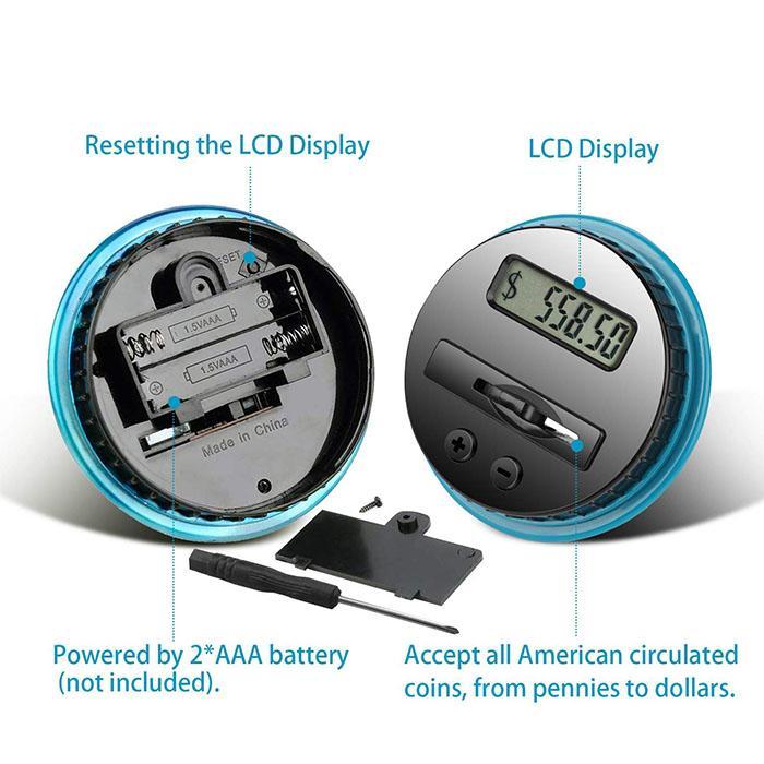 📢📢50% OFF !! ⏰Watch Savings Grow – Digital Money Box with Auto Coin Counting & Target Setting