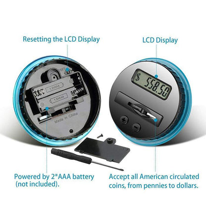 📢📢50% OFF !! ⏰Watch Savings Grow – Digital Money Box with Auto Coin Counting & Target Setting
