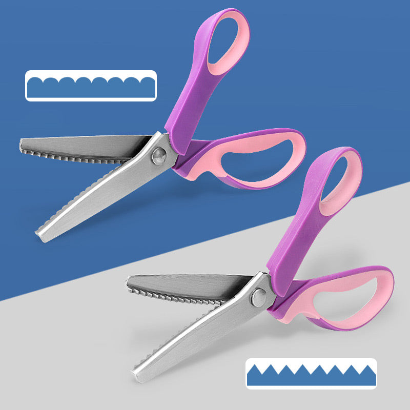 🔥HOT SALE 50% OFF🎁✂️ Pinking Shears Scissors – Stainless Steel, Ergonomic Cushioned Handles – Perfect for Sewing, Quilting & Scrapbooking! 🧵💨