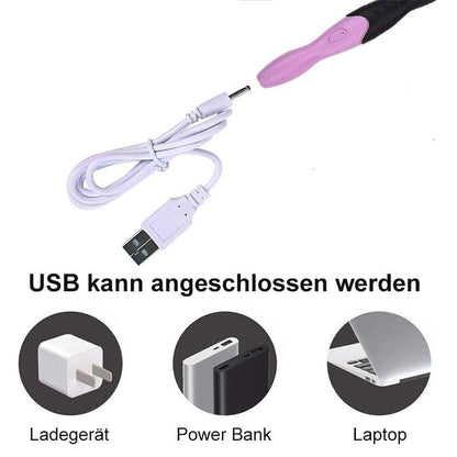 Crochet hooks with LED light, 11 pieces