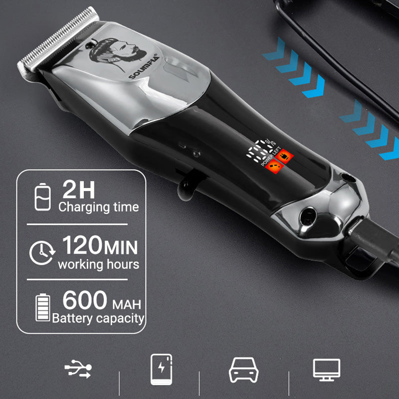 💎✂️ Elektrischer Haarschneider mit Edelstahlklingen – Präzisionsschnitt, leiser Motor, USB-Aufladung – Profi-Ergebnisse zuhause 🏠💈