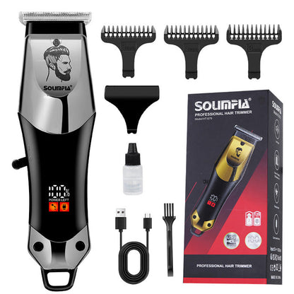 💎✂️ Elektrischer Haarschneider mit Edelstahlklingen – Präzisionsschnitt, leiser Motor, USB-Aufladung – Profi-Ergebnisse zuhause 🏠💈