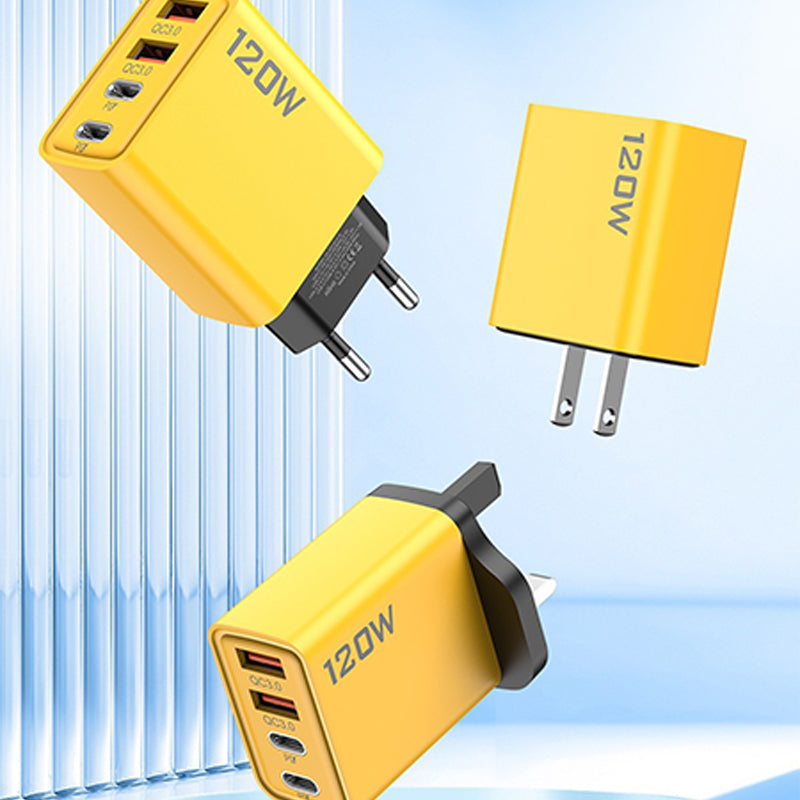 120W 4-Port Fast Charger Block