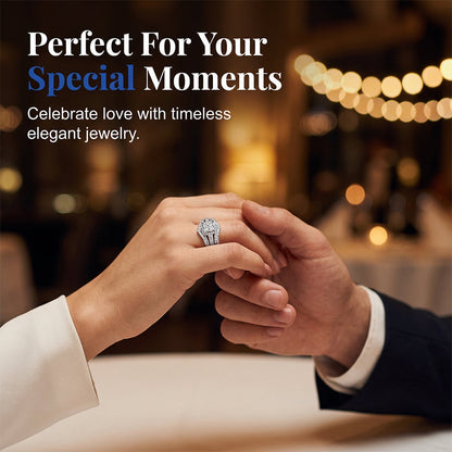 💍 LIMITED-TIME 49% OFF! 💥 Women's Princess Cut Cubic Zirconia Filled Ring – Pave Setting, Multi-Layer Band, Sparkle ✨