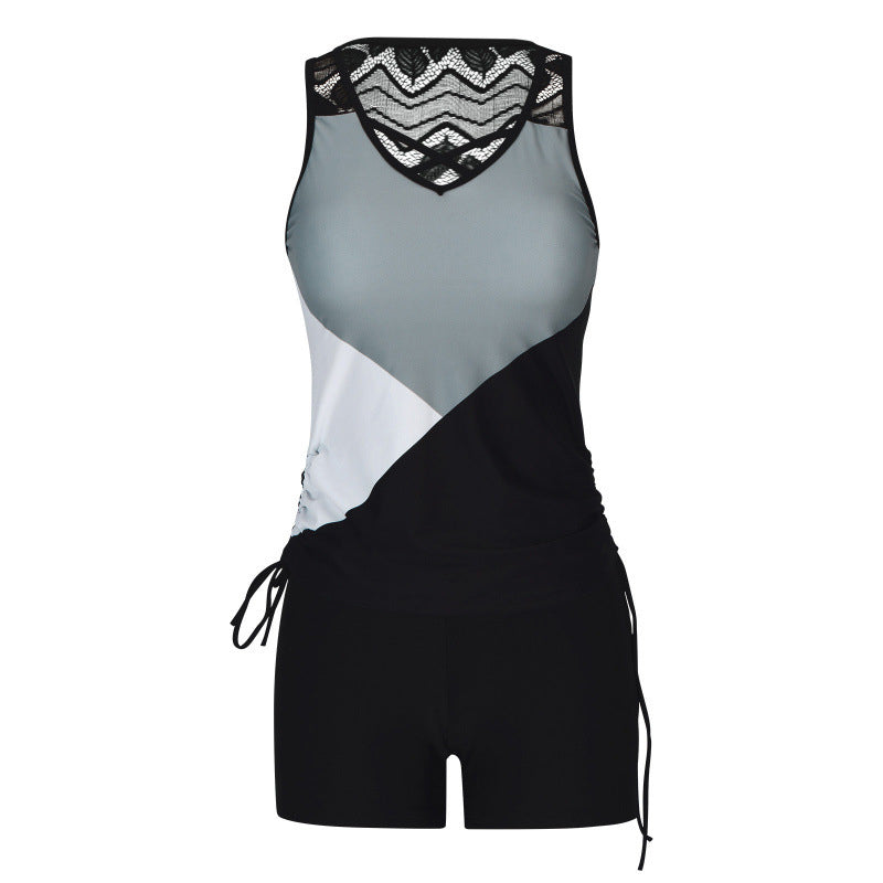 💗LAST DAY SALE 39% OFF- Miraclesuit Women's Tummy Control Tankini Set with Built-In Bra – Flattering Boho Swimwear with Shorts🔥GB